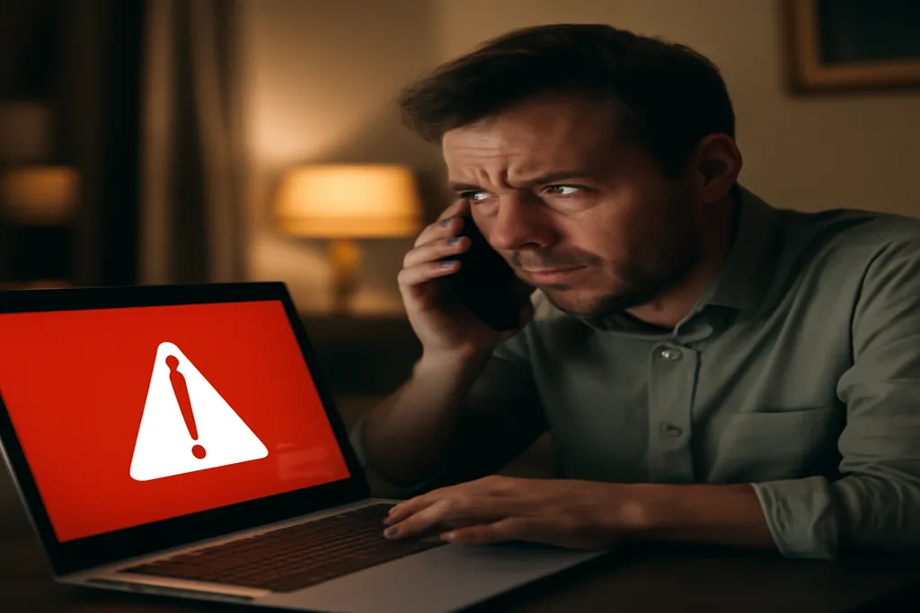 Facture frauduleuse d’antivirus imitant un vrai document officiel