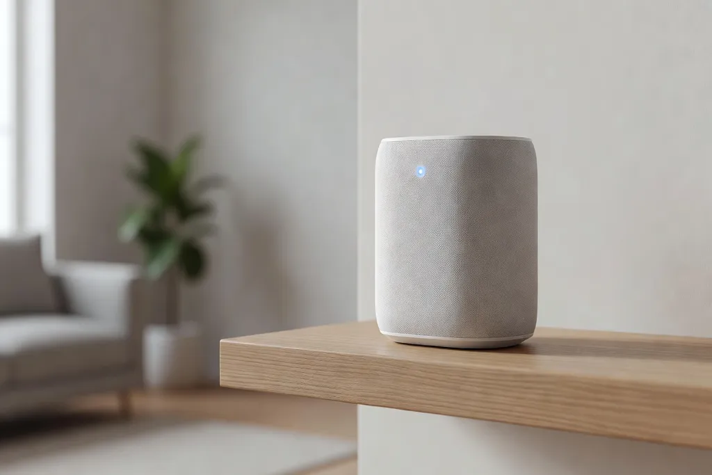 Technicien réseaux installant un boîtier Wi-Fi mesh dans une maison