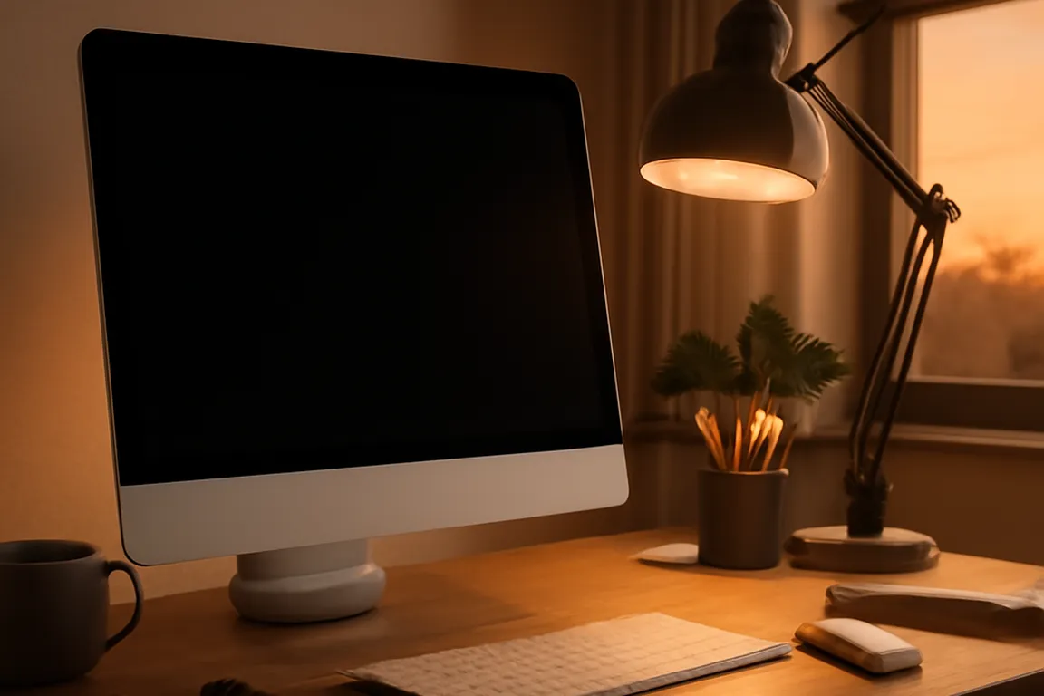 Technicien informatique travaillant sur un ordinateur