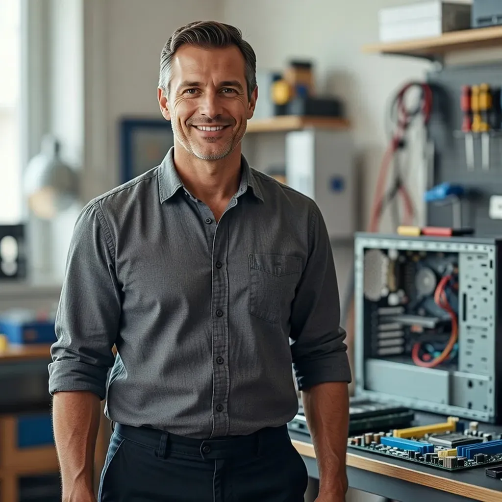 Portrait de Matthieu Roussel, technicien informatique indépendant, Nantes