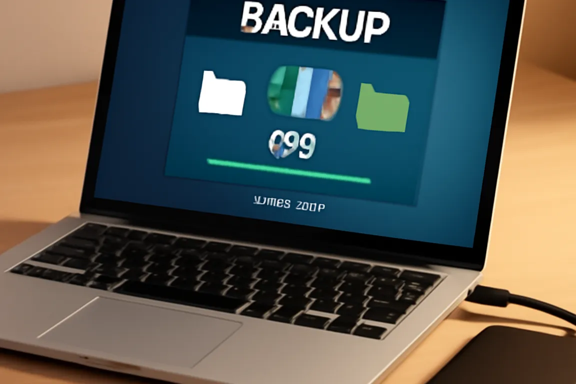 Disque dur externe branché à un ordinateur Windows pour la sauvegarde
